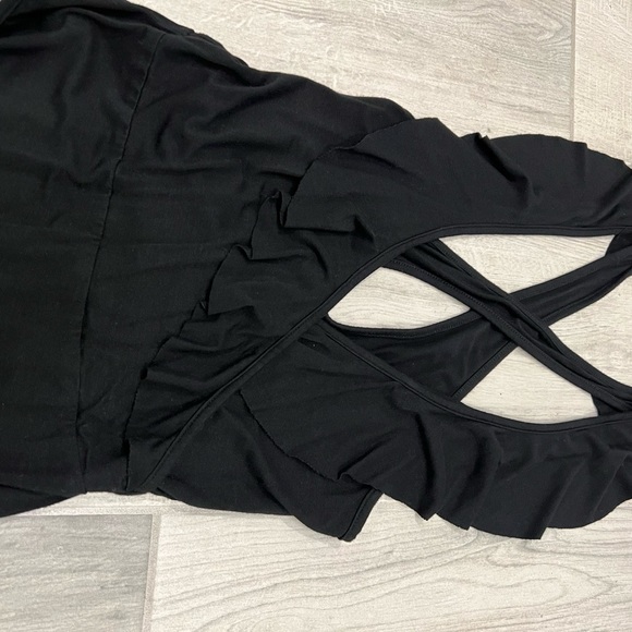 By The Way Flora Ruffle Bodysuit Superdown Black - Picture 4 of 8